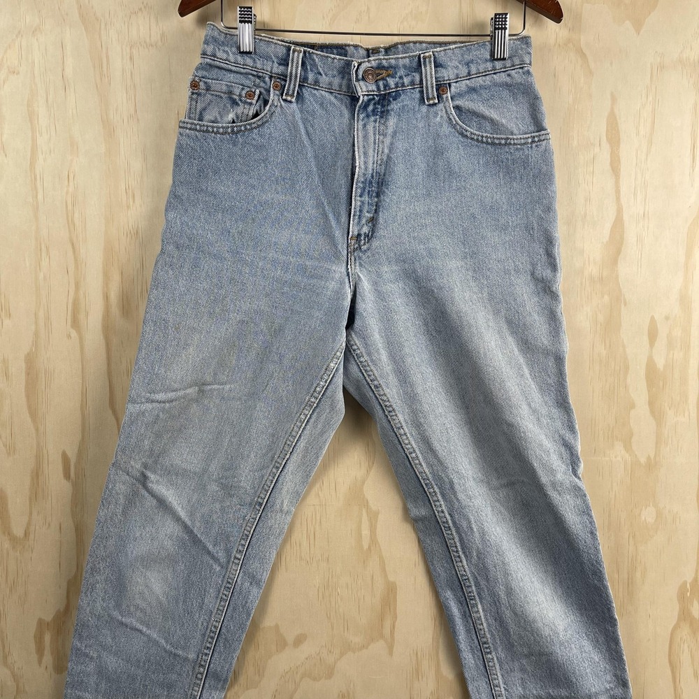Vintage 90s Levi's 550 Jeans Womens 11 Light Wash Blue Relaxed Tapered‎ Denim